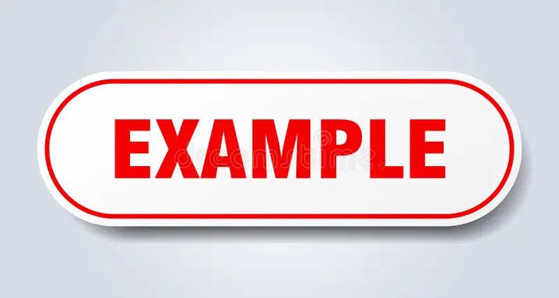 example sticker example sticker example rounded isolated sign example 158774062
